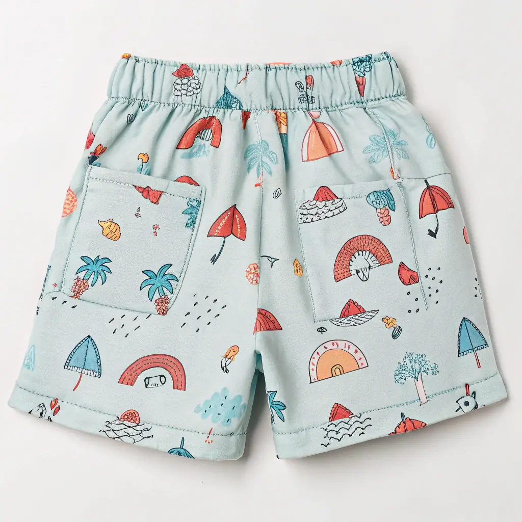 Abstract Print Shorts